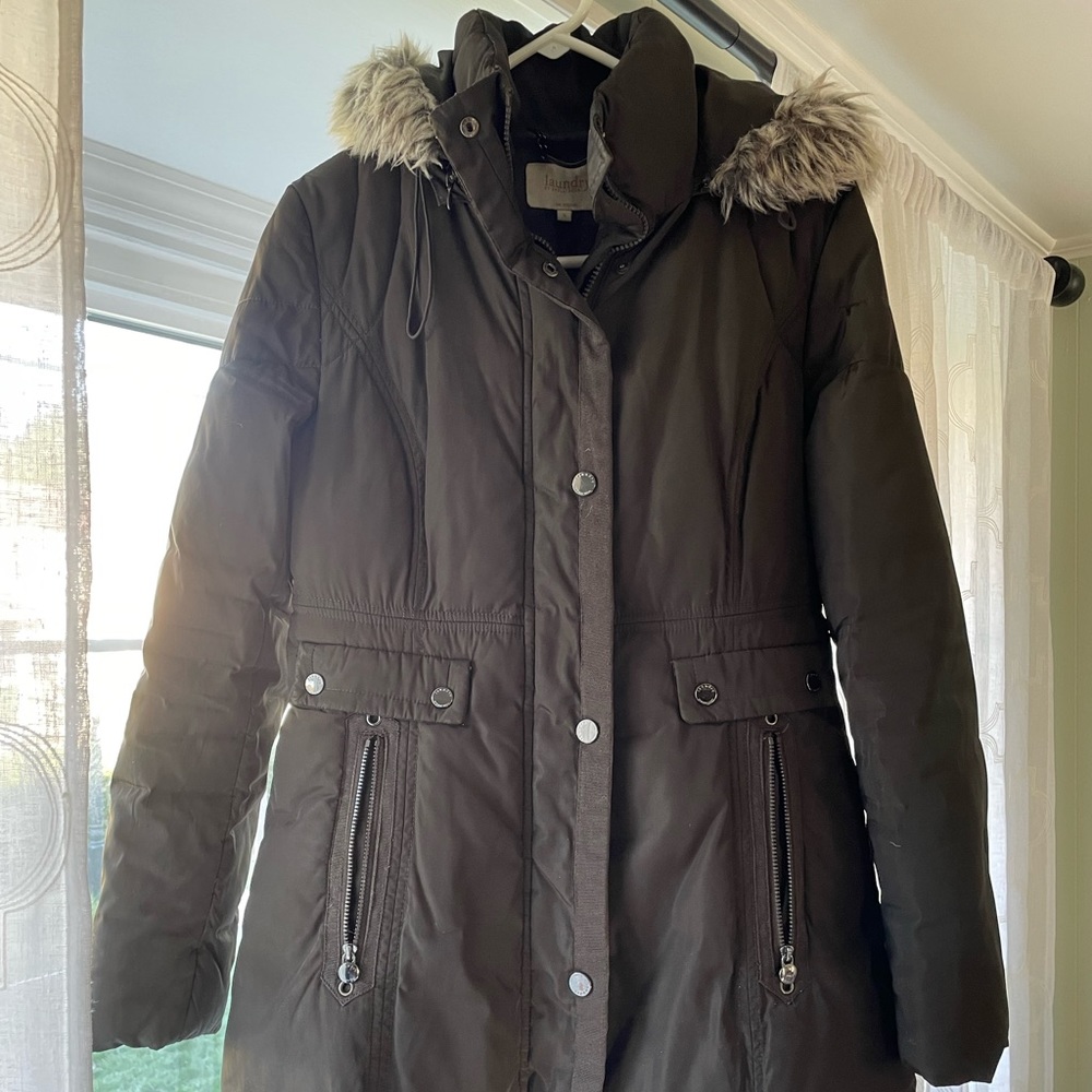 Laundry Shelli Segal Puffer Coat (Brown)
